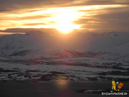 Sonneuntergang in Tromso