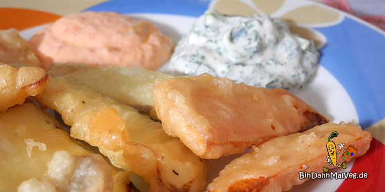 Gemüse in Tempura-Teig mit zweierlei Dips - Bin Dann Mal Veg